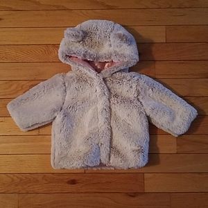 Faux fur infant coat